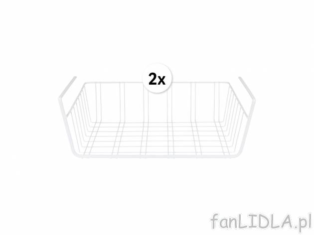 Kosze do szafy, 2 szt. Livarno, cena 21,99 PLN 
2 kolory 
- ok. 40 x 14 x 26 cm ...