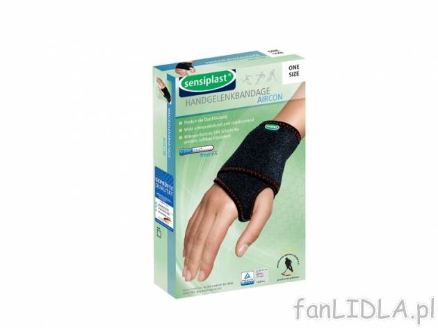 Opaska Aircon na nadgarstek Sensiplast, cena 9,99 PLN za 1 opak. 
Opaski Aircon ...