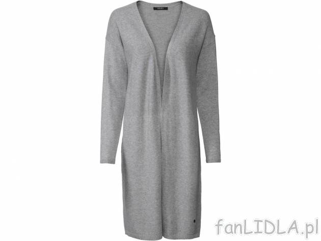 Kardigan damski Esmara, cena 39,99 PLN 
- 60% bawełny, 40% wiskozy (LENZING&trade; ...