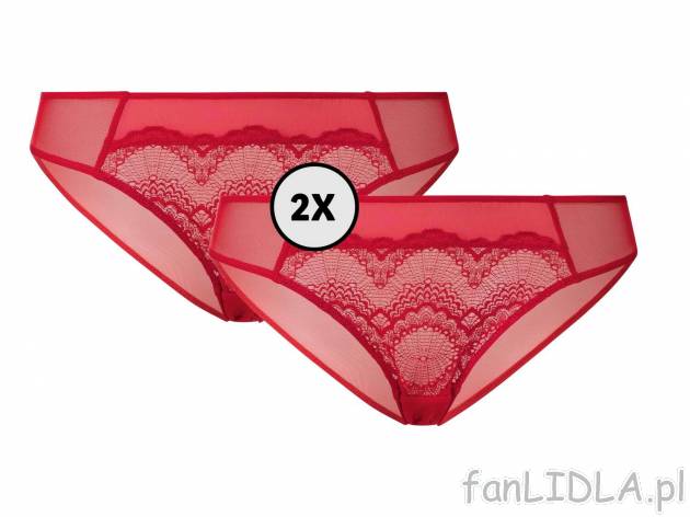 Majtki damskie z koronką, 2 pary* Esmara Lingerie, cena 9,99 PLN 
* Artykuł dostępny ...
