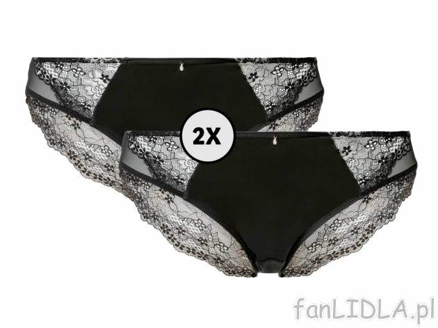 Majtki damskie z koronką, 2 pary* Esmara Lingerie, cena 9,99 PLN 
* Artykuł dostępny ...