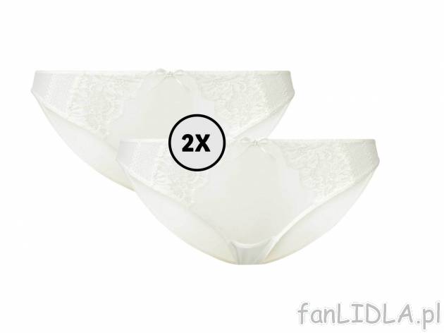 Majtki damskie z koronką, 2 pary* Esmara Lingerie, cena 9,99 PLN 
* Artykuł dostępny ...
