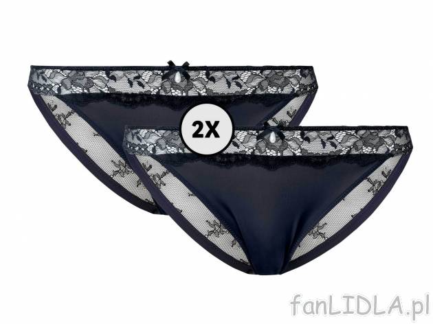 Majtki damskie z koronką, 2 pary* Esmara Lingerie, cena 9,99 PLN 
* Artykuł dostępny ...
