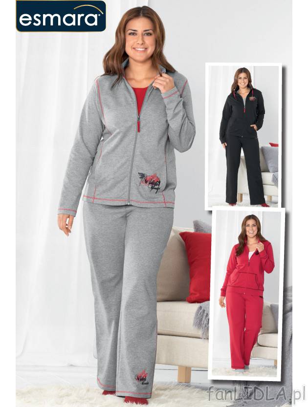 Dres damski w dużych rozmiarach cena 65PLN
- bluza na stójce z welurową aplikacją ...