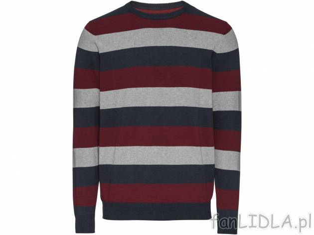Sweter męski Livergy, cena 34,99 PLN 
- 100% bawełny
- rozmiary: M-XXL
Dostępne ...