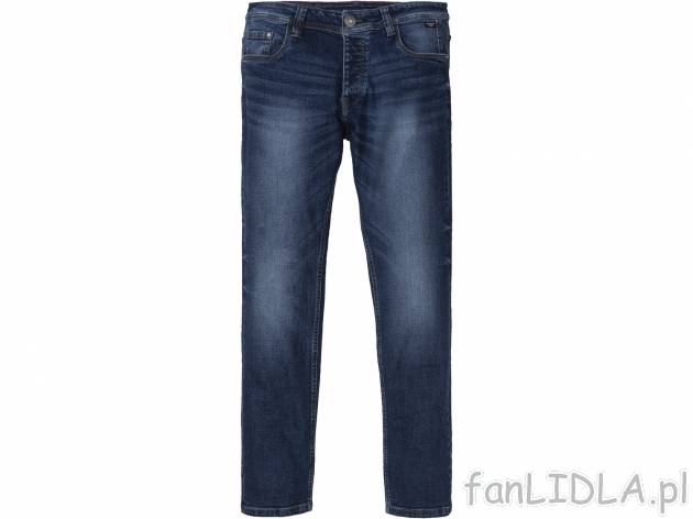 Jeansy męskie Livergy, cena 39,99 PLN 
- 98% bawełny, 2% elastanu (LYCRA&reg;)
- ...