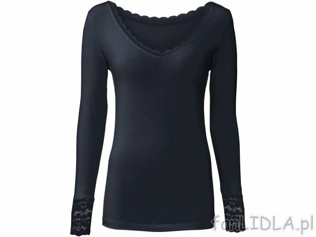 Koszulka z długim rękawem Esmara Lingerie, cena 19,99 PLN 
- 95% modalu (TENCEL&trade;), ...