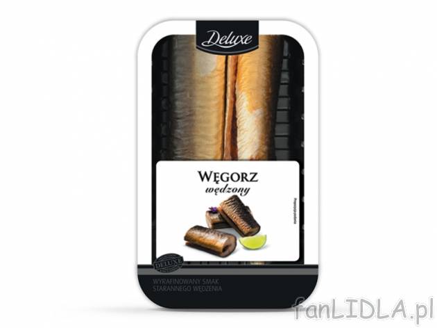 Węgorz wędzony, patroszony , cena 8,00 PLN za 100 g 
Oferta ważna od 23.03 do ...