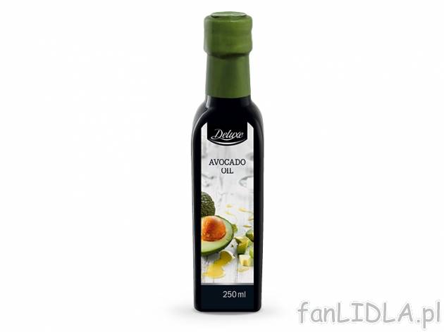 Olej z awokado , cena 9,00 PLN za 250 ml/1 but., 100 ml=4,00 PLN. 
Oferta ważna ...