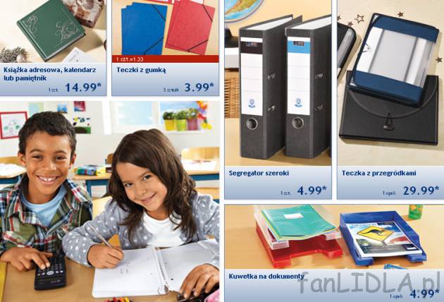 Książka adresowa, kalendarz lub pamiętnik. Teczki z gumką, segregator szeroki, ...