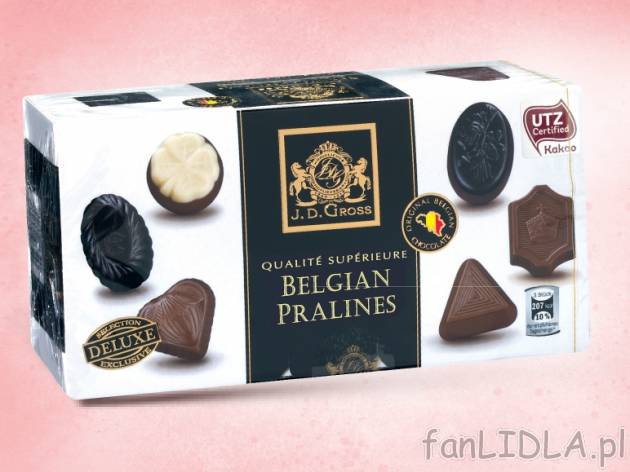 Oryginalne Praliny belgijskie , cena 9,99 PLN za 250 g/1 opak., 100g=4,00 PLN.