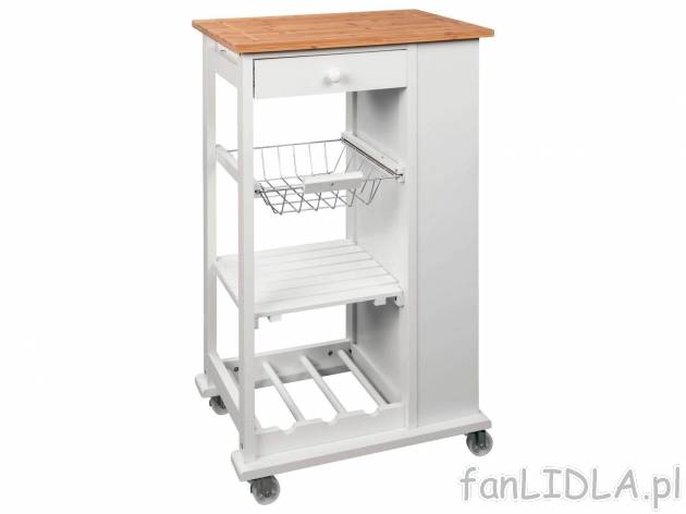Pomocnik kuchenny na kółkach Livarno, cena 99,00 PLN 
- ok. 50 x 86,5 x 38,5 ...