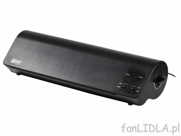 Laminarka A3 United Office, cena 49,00 PLN 
- w zestawie: 8 folii A3 (80 mikronów) ...