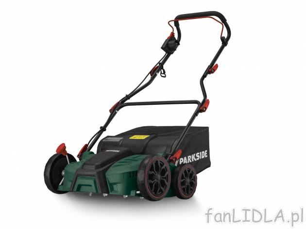 Wertykulator i aerator 2 w 1 , 1500 W Parkside, cena 333,00 PLN 
- wymienne walce ...