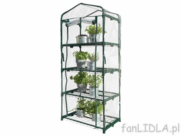 Miniszklarnia z 4 półkami Parkside, cena 79,90 PLN 
- 69 x 160 x 49 cm (szer. ...