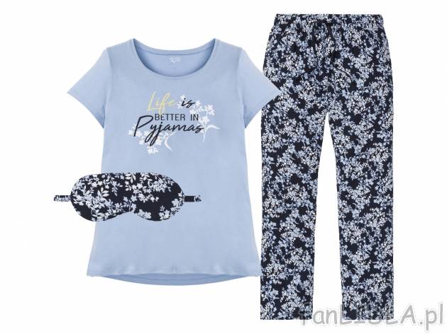 Piżama damska z opaską na oczy Esmara Lingerie, cena 34,99 PLN 
- rozmiary: S-L
- ...