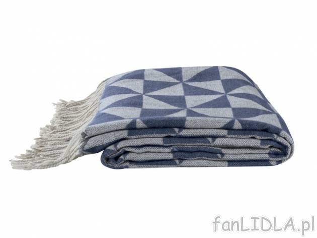 Pled z dzianiny 200 x 130 cm Meradiso, cena 49,99 PLN za 1 szt. 
- wzór żakardowy ...