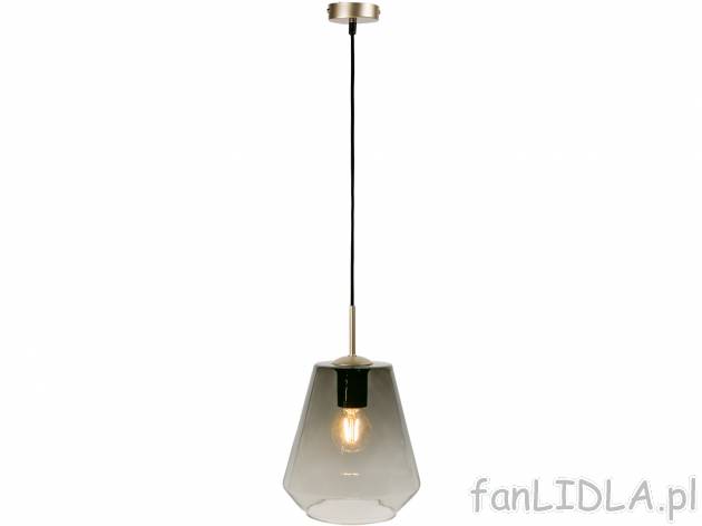 Lampa wisząca Livarno, cena 59,90 PLN 
- długość ok. 120 cm, &Oslash; klosza: ...