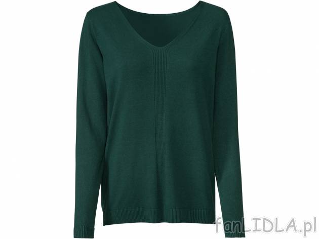 Sweter damski z wiskozą Esmara, cena 29,99 PLN 
- 72% wiskozy (LENZING&trade; ...