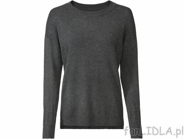 Sweter damski z wiskozą Esmara, cena 29,99 PLN 
- 72% wiskozy (LENZING&trade; ...