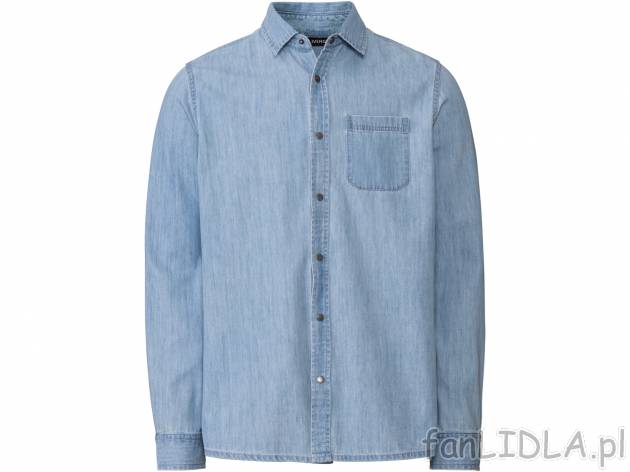 Koszula jeansowa męska Livergy, cena 34,99 PLN 
- rozmiary: M-XL
- 100% bawełny
- ...