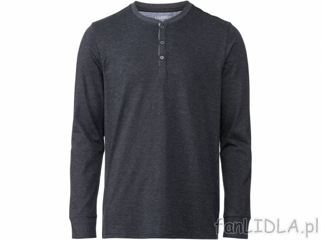 Koszulka męska z długim rękawem Livergy, cena 21,99 PLN 
- rozmiary: M-XL
- dekolt ...