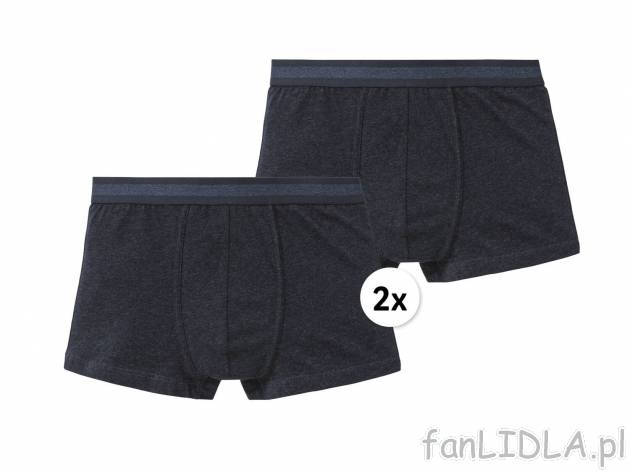 Bokserki, 2 pary* Livergy, cena 9,99 PLN 
- 95% bawełny, 5% elastanu (LYCRA®)
- ...