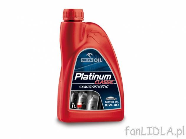 Olej Platinum Classic Semi Synthetic 10W-40 , cena 17,99 PLN za 1 opak., 1L=1 opak, PLN.