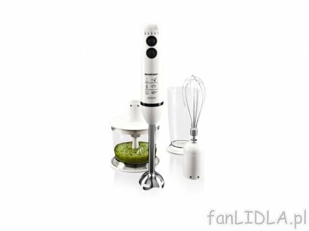 Blender reczny 600 W z zestawem akcesoriów Silvercrest Kitchen Tools, cena 79,90 ...