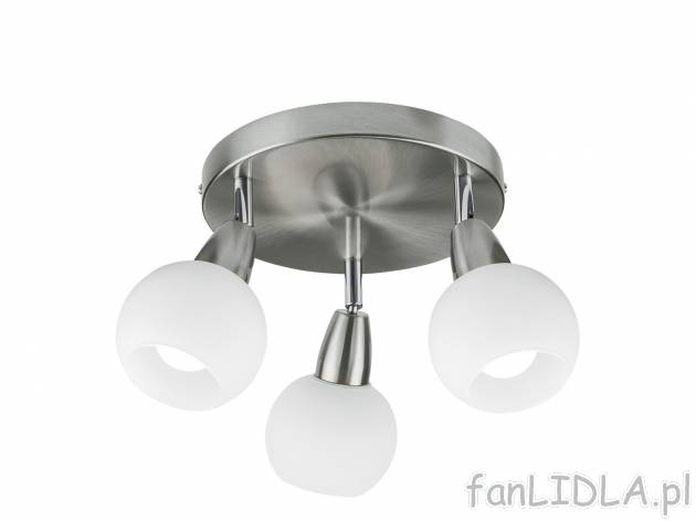 Lampa sufitowa LED Livarno, cena 69,90 PLN 
- żarówki w zestawie
- klosze z ...