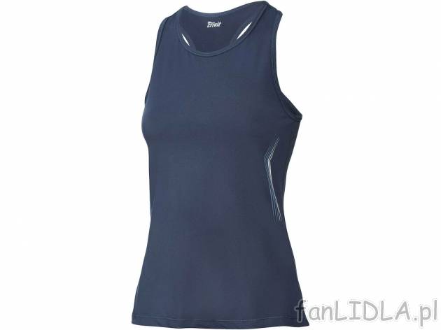 Top funkcyjny damski Crivit, cena 17,99 PLN 
- rozmiary: S-M
- elementy odblaskowe
- ...