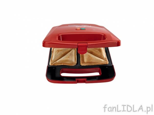 Opiekacz do kanapek 1400 W , cena 79,90 PLN za 1 szt. 
produkt posiada LAUR KONSUMENTA ...