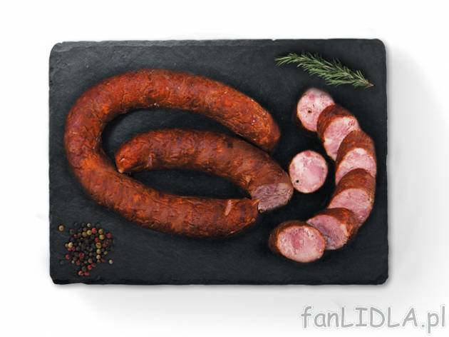 Kiełbasa swojska , cena 9,99 PLN za 400 g/1 opak., 1 kg= 24,98 PLN. 
- od poniedziałku ...