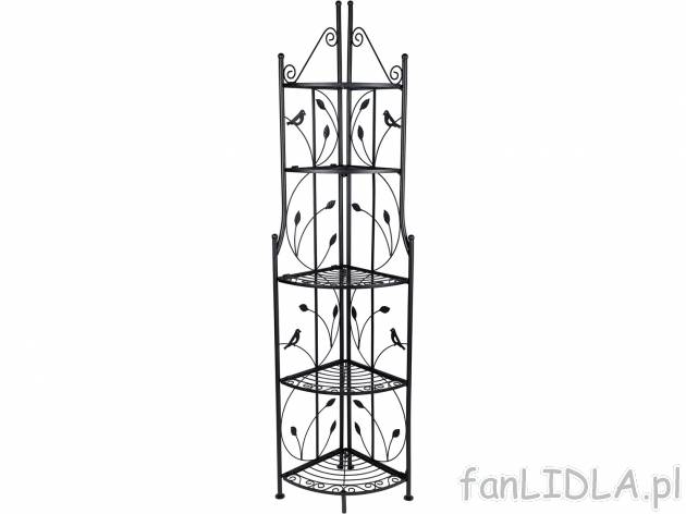 Narożny regał ogrodowy lub balkonowy , cena 119,00 PLN 
- 50 x 178 x 36 cm (szer. ...