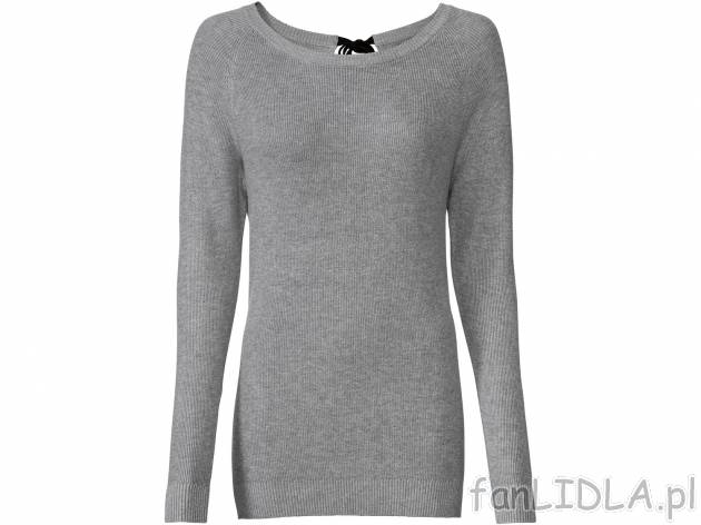 Sweter damski z wiskozą Esmara, cena 39,99 PLN 
- 84% wiskozy (LENZING&trade; ...