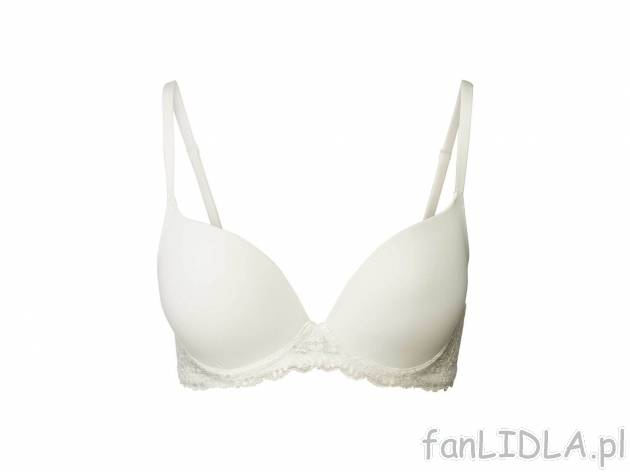 Biustonosz push-up z koronką Esmara Lingerie, cena 19,99 PLN 
- rozmiary: 75B, ...