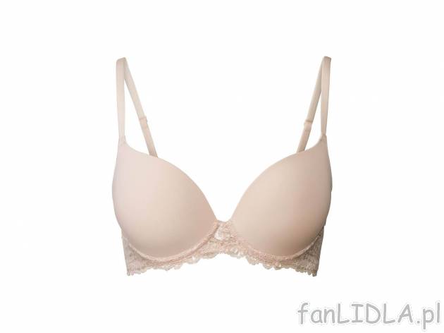 Biustonosz push-up z koronką Esmara Lingerie, cena 19,99 PLN 
- rozmiary: 75B, ...
