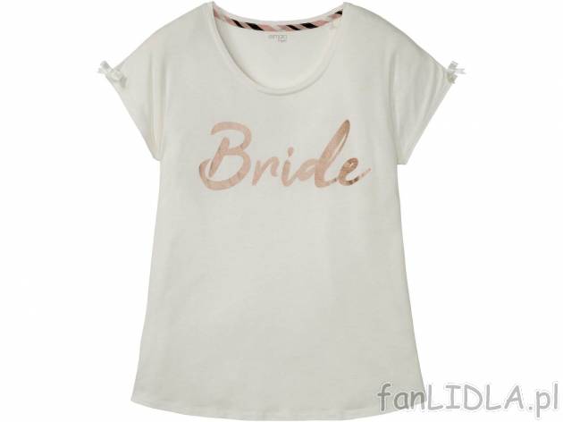 Piżama z wiskozy Esmara Lingerie, cena 34,99 PLN 
- rozmiary: XS-L
- koszulka ...