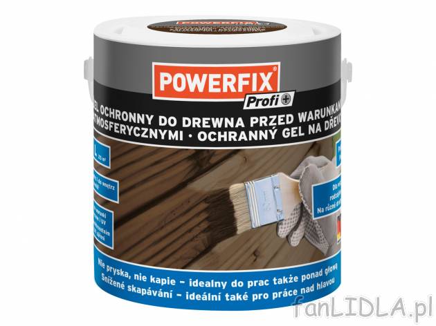 Żel ochronny do drewna 2,5 l Powerfix, cena 29,99 PLN 
5 kolorów 
- do stosowania ...