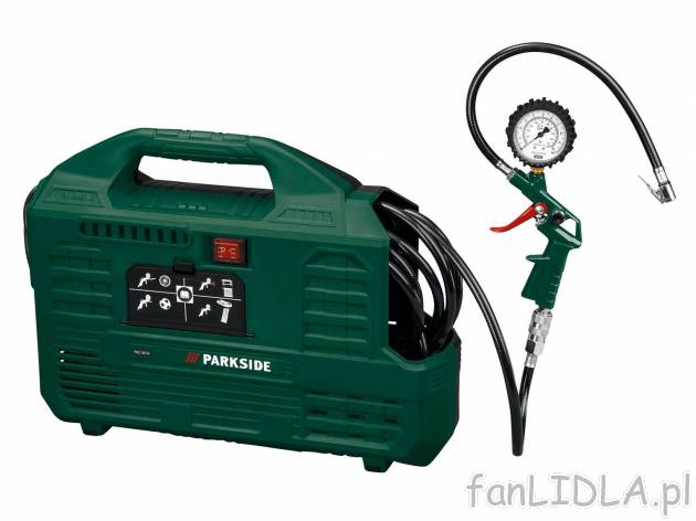 Kompresor bezolejowy z manometrem 1100 W Parkside, cena 219,00 PLN 
- zastosowanie ...
