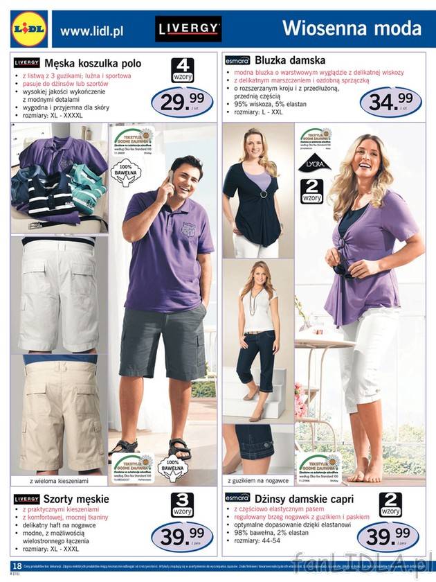 Wiosenna moda, męska koszulka polo, bluzka damska