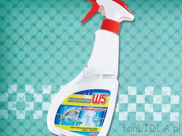 Spray do czyszczenia kabin prysznicowych , cena 4,44 PLN za 750 ml, 1L=5,92 PLN. ...