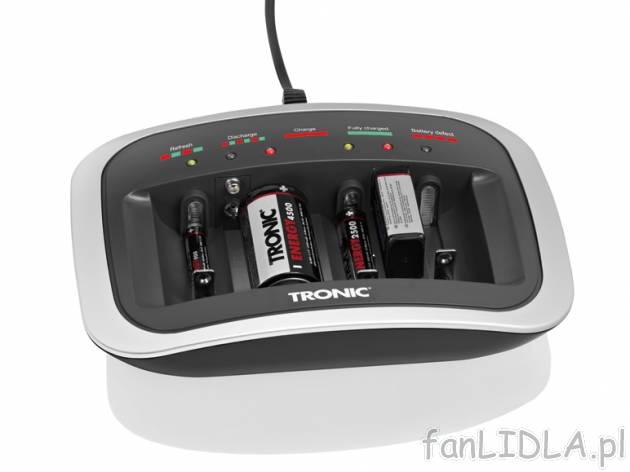Ładowarka uniwersalana Tronic, cena 39,99 PLN za 1 opak. 
- odpowiednia do akumulatorków ...