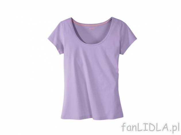 Damski t-shirt Esmara, cena 9,99 PLN za 1 szt. 
- 100% bawełna lub 85% bawełna, ...