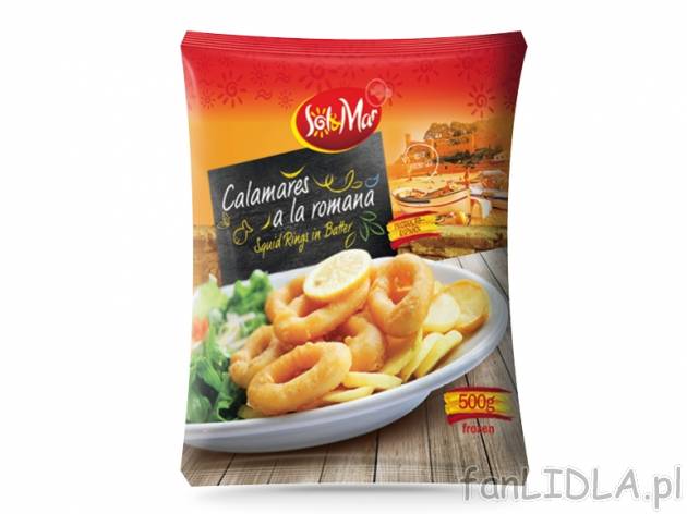 Kałamarnice w cieście , cena 6,00 PLN za 500 g/1 opak., 1 kg=13,98 PLN. 
Oferta ...