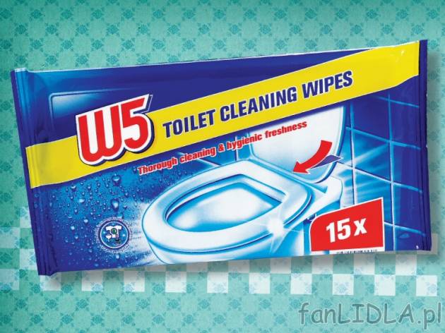 Chusteczki czyszczące do WC , cena 2,99 PLN za 15 szt./1 opak. 
- 15 chusteczek ...