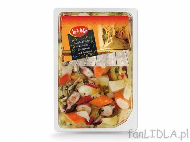 Sałatka z owoców morza , cena 11,00 PLN za 400 g/1 opak., 1 kg=29,98 PLN. 
Oferta ...
