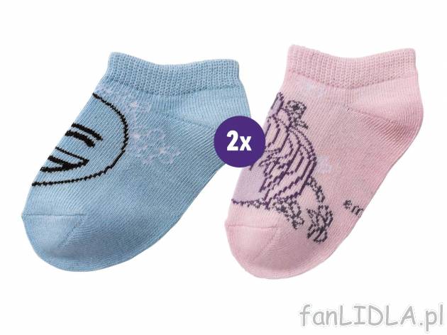 Skarpetki dziecięce, 2 pary* Lupilu, cena 4,99 PLN 
- rozmiary: 19-30
- wysoka ...