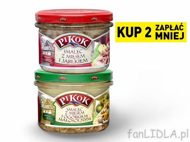 Pikok Smalec smakowy , cena 1,00 PLN za 150 g/1 opak., 100 g=1,33 PLN. 
*Cena za ...