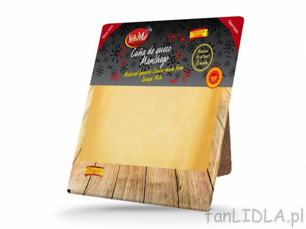 Ser Manchego , cena 11,00 PLN za 250 g/1 opak., 100 g=4,80 PLN. 
Oferta ważna ...